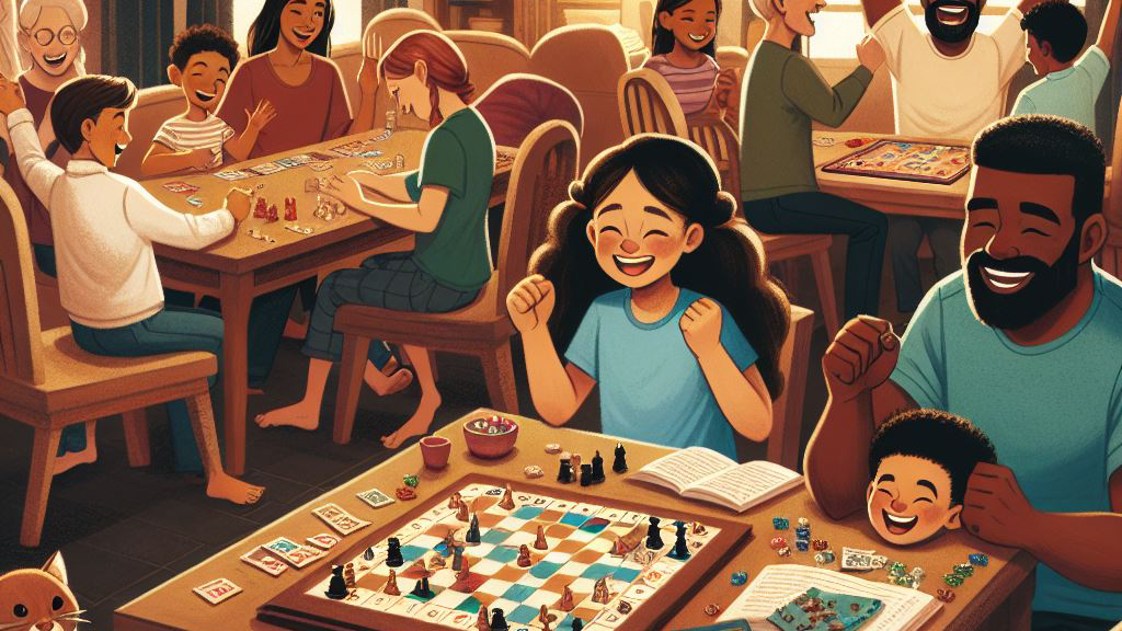 Family game night illustration